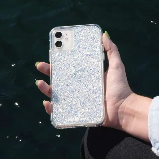 Alt view image 3 of 6 - Case-Mate Twinkle Case for iPhone Xr - Stardust (Clear/Iridescent)