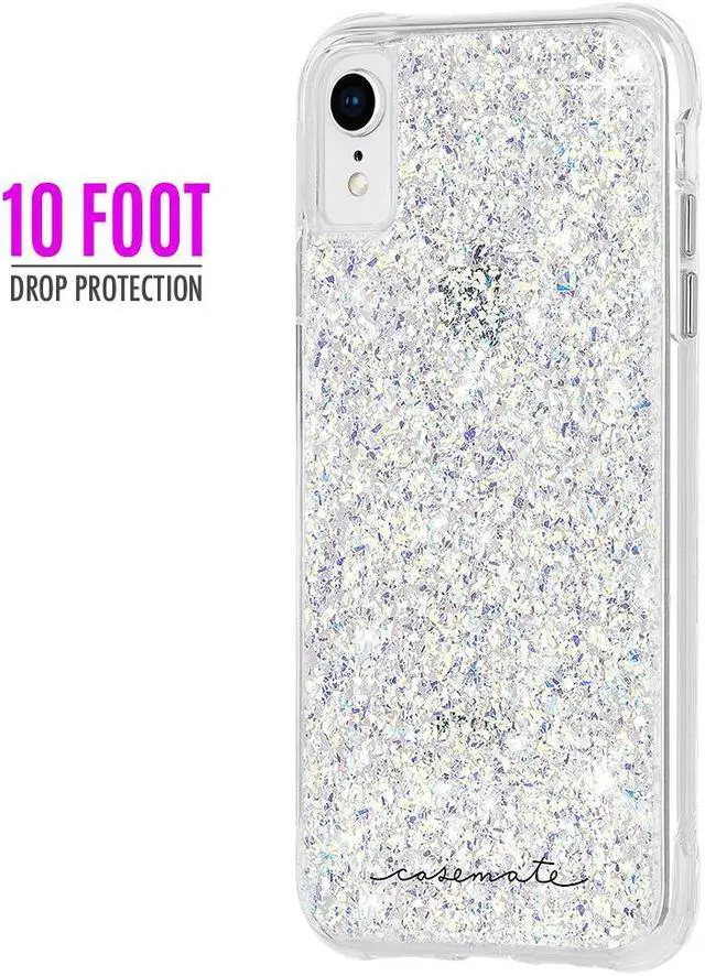 Alt view image 4 of 6 - Case-Mate Twinkle Case for iPhone Xr - Stardust (Clear/Iridescent)