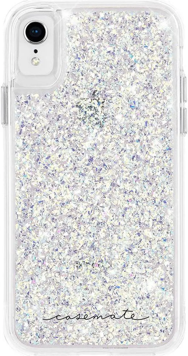Alt view image 5 of 6 - Case-Mate Twinkle Case for iPhone Xr - Stardust (Clear/Iridescent)