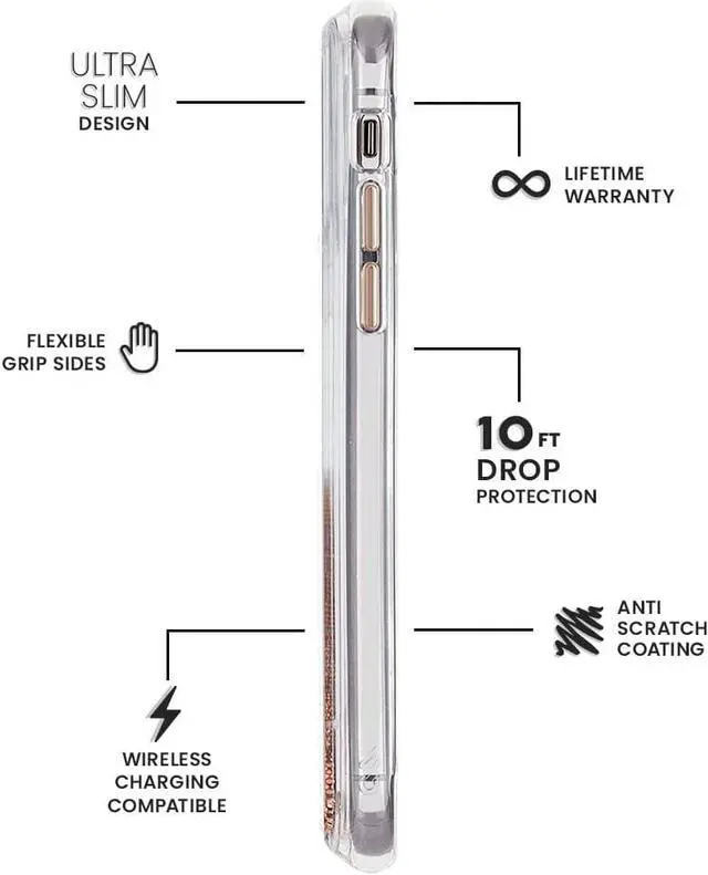 Alt view image 4 of 7 - Case-Mate Waterfall Series Case for iPhone 11 Pro  Gold
