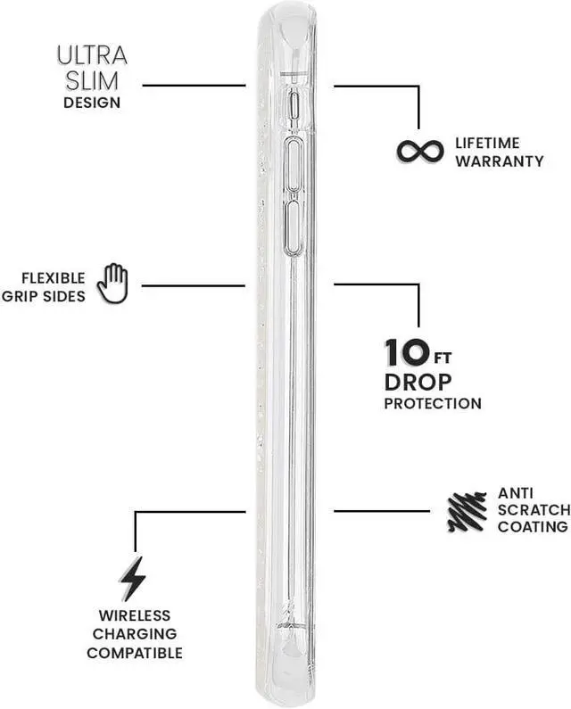 Alt view image 4 of 8 - Case-Mate Twinkle Series Hybrid Case for Apple iPhone 11 Pro - Stardust