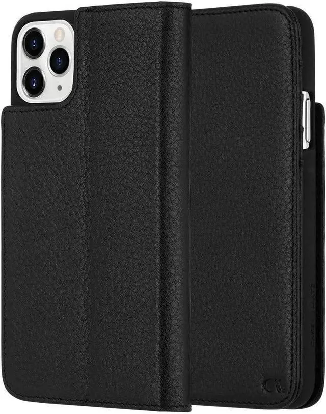 Alt view image 7 of 7 - Case-Mate Wallet Folio Case for Apple iPhone 11 Pro Max - Black (Genuine Leather)