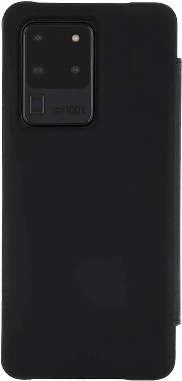 Main image of Case-Mate - GENUINE LEATHER WALLET FOLIO - Case for Samsung Galaxy S20 Ultra - 5G Compatible - Holds 4 Cards + Cash - 6.9 inch - Black Leather