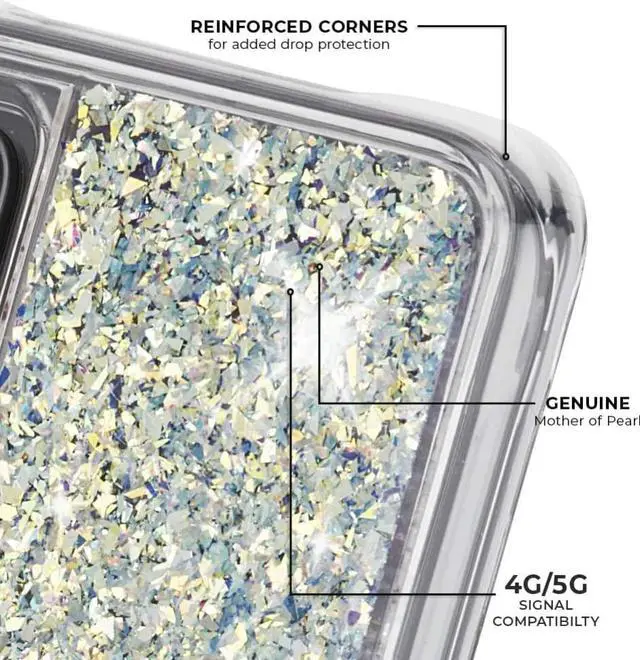 Alt view image 2 of 8 - Case-Mate Twinkle Stardust Case for Samsung Galaxy S20 Ultra - Reflective Iridescent Glitter Foil Stardust