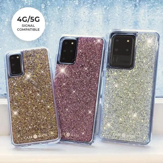 Alt view image 5 of 8 - Case-Mate Twinkle Stardust Case for Samsung Galaxy S20 Ultra - Reflective Iridescent Glitter Foil Stardust