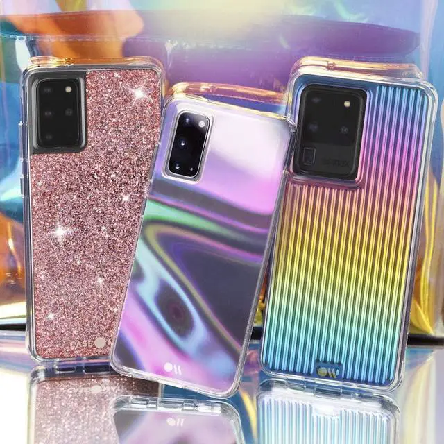 Alt view image 7 of 8 - Case-Mate Twinkle Stardust Case for Samsung Galaxy S20 Ultra - Reflective Iridescent Glitter Foil Stardust