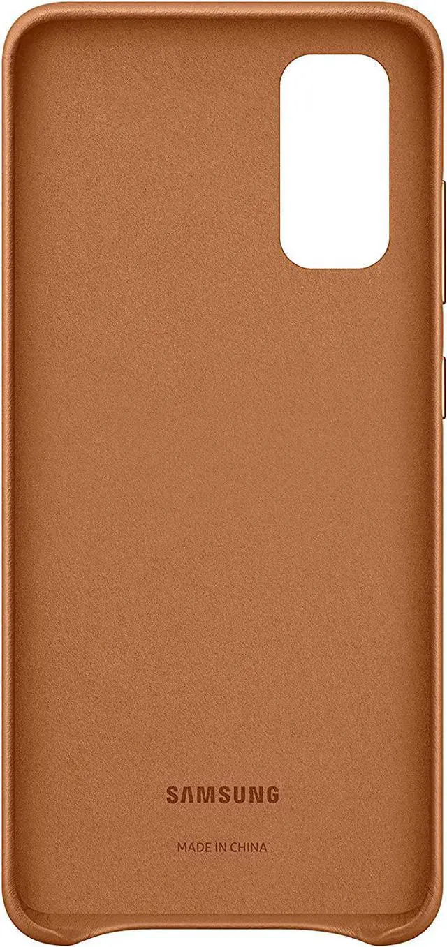 Alt view image 2 of 3 - Samsung Galaxy S20 Case, Leather Back Cover - Brown (US Version with Warranty) (EF-VG980LAEGUS)