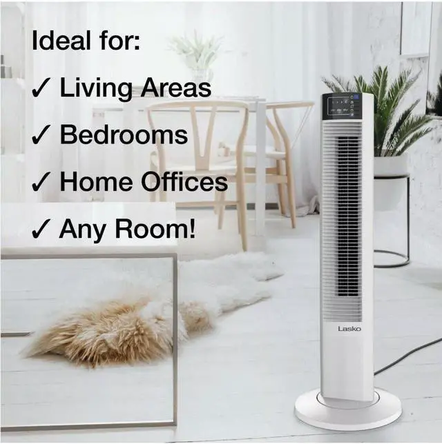 Alt view image 2 of 7 - Lasko 36-inch Wind Tower Fan with Remote Control
