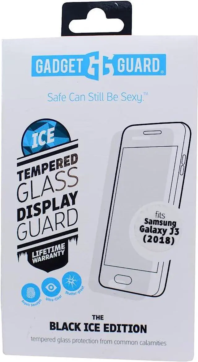 Main image of Gadget Guard - Black Ice Glass Screen Protector for Samsung Samsung Galaxy J3 2018/J3V 3rd Gen/J3 Star/Express Prime 3/Amp Prime 3 - Clear - GGBIXXC20