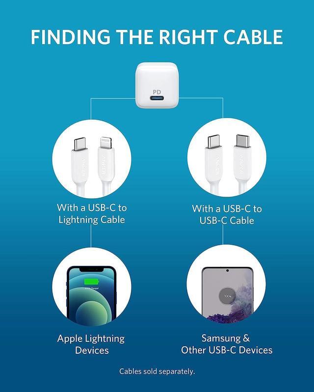 Alt view image 3 of 4 - Anker PowerPort Nano 20W USB Type-C Wall Charger 2-pack