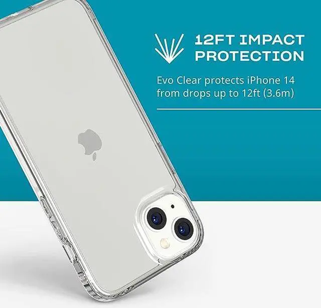 Alt view image 3 of 6 - Tech 21 EVO CLEAR 12 FT (3.6M) Multi - Drop Impact Tested Clear Case For iphone 6.7" 2022