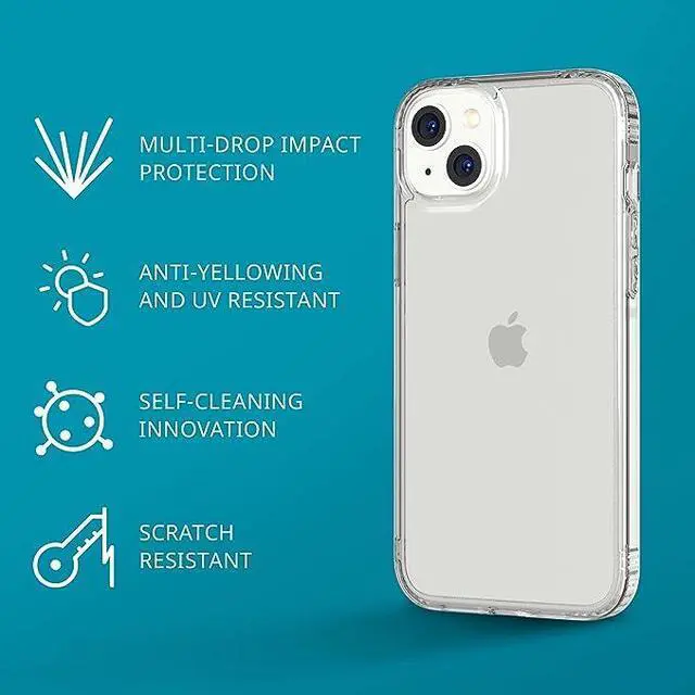 Alt view image 2 of 5 - Tech 21 EVO CLEAR 12 FT (3.6M) Multi - Drop Impact Tested Clear Case For iphone 6.7" 2022