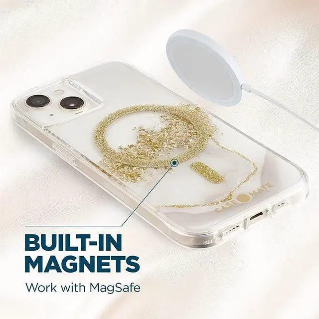 Alt view image 6 of 6 - Case Mate KARAT 10 FT 3M Drop Protection Clear/ Gold For Iphone 13