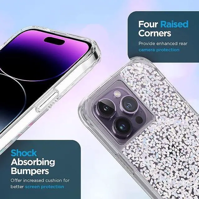 Alt view image 4 of 4 - Case Mate Multi Magnets Work With MagSafe 10 Drop Protection Silver Case For Iphone 6.1" Pro - 2022