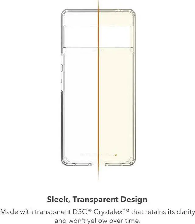 Alt view image 3 of 4 - ZAGG Gear 4 Crystal Palace Clear Case For Google Pixel 6a 5G Compatible