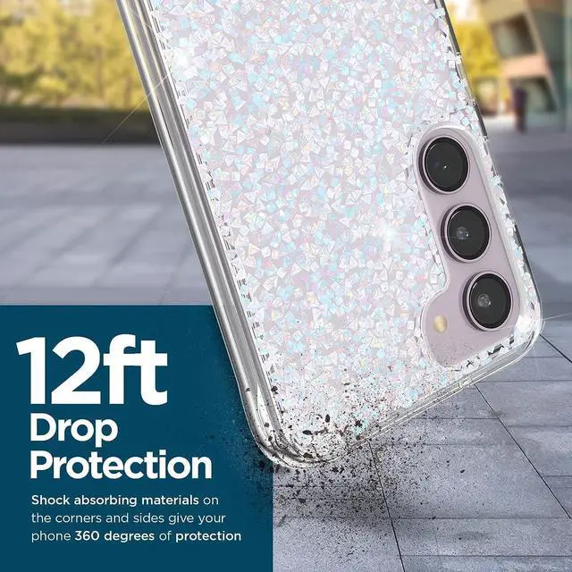 Alt view image 2 of 6 - Case Mate 12 Foot Drop Protection Twinkle Diamond Case For Samsung Galaxy S23+