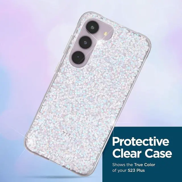Alt view image 3 of 6 - Case Mate 12 Foot Drop Protection Twinkle Diamond Case For Samsung Galaxy S23+