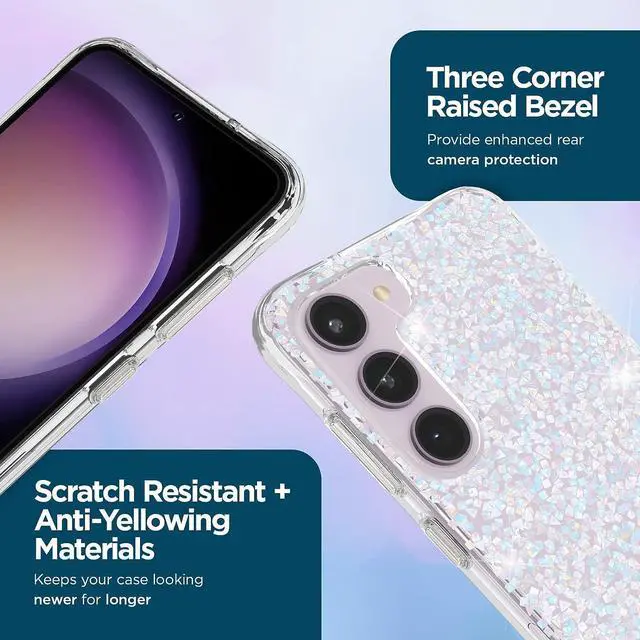 Alt view image 4 of 6 - Case Mate 12 Foot Drop Protection Twinkle Diamond Case For Samsung Galaxy S23+