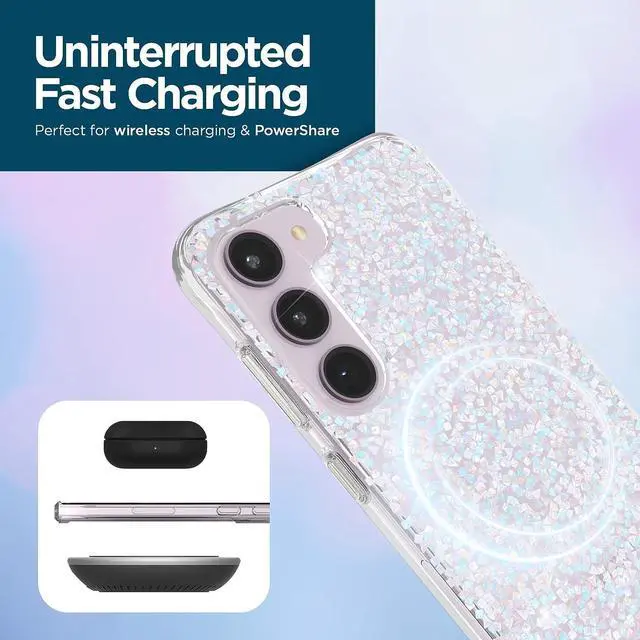 Alt view image 6 of 6 - Case Mate 12 Foot Drop Protection Twinkle Diamond Case For Samsung Galaxy S23+