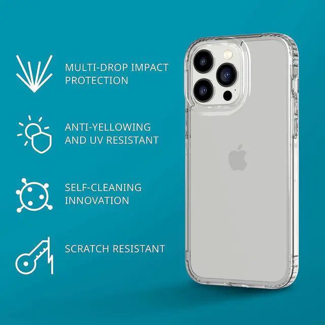 Alt view image 2 of 5 - Tech 21 12 FT 3.6M Multi Drop Imoact Tested Clear Case For iphone 14 Pro Max