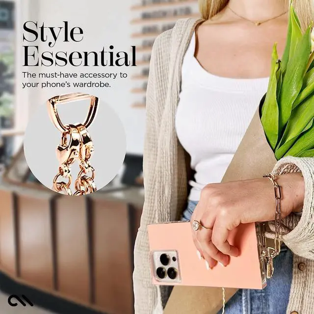 Alt view image 2 of 6 - Case Mate Chain Phone Wristlet Attaches To Most Phone Cases Gold