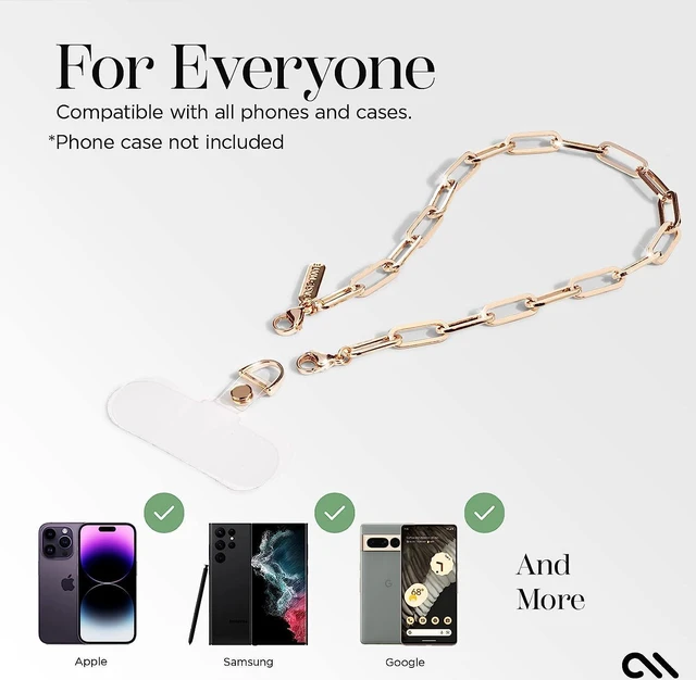 Alt view image 5 of 6 - Case Mate Chain Phone Wristlet Attaches To Most Phone Cases Gold