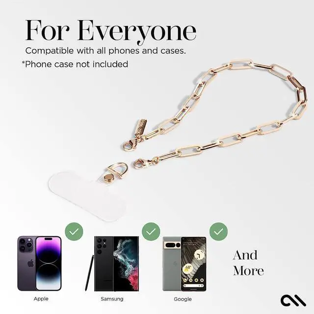 Alt view image 5 of 6 - Case Mate Chain Phone Wristlet Attaches To Most Phone Cases Gold