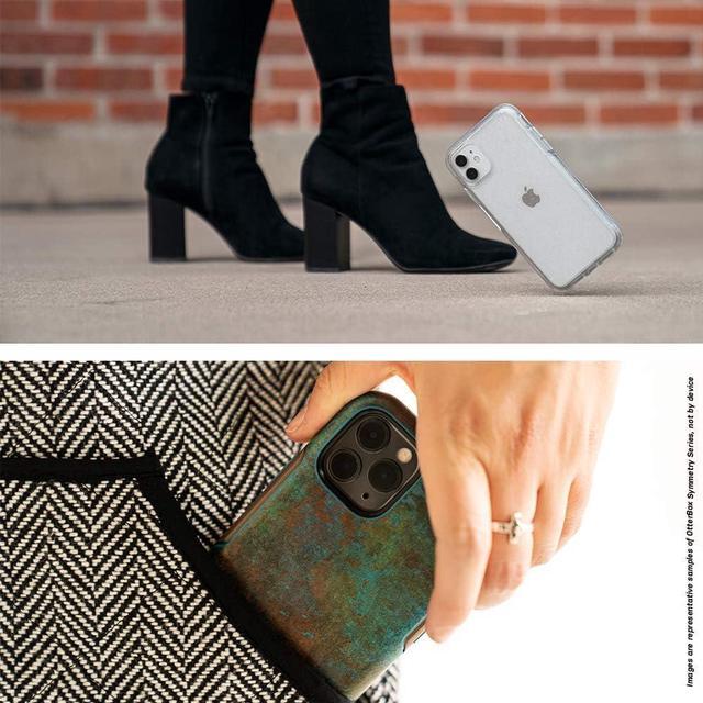 Alt view image 7 of 7 - Otter Box Symmetry Series Sleek Protection Clear Glitter Case For iphone 11