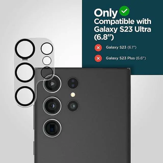 Alt view image 2 of 6 - Case Mate LENS Protector Double Tempered Glass 1 Pack  For Samsung Galaxy S23 / S23+
