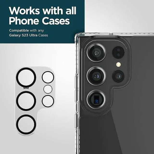 Alt view image 6 of 6 - Case Mate LENS Protector Double Tempered Glass 1 Pack  For Samsung Galaxy S23 / S23+