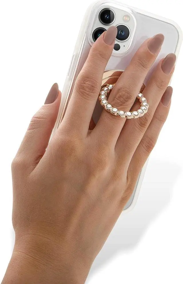 Alt view image 4 of 6 - Sonix MagLink Removable Phone Gold/Clear Rhinestone Ring