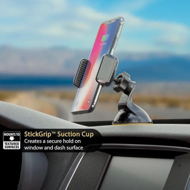 Alt view image 4 of 5 - SCOSCHE CarMount Window / Dash/Vent Universal 3- in 1 Car Mount Kit For SmartPhones