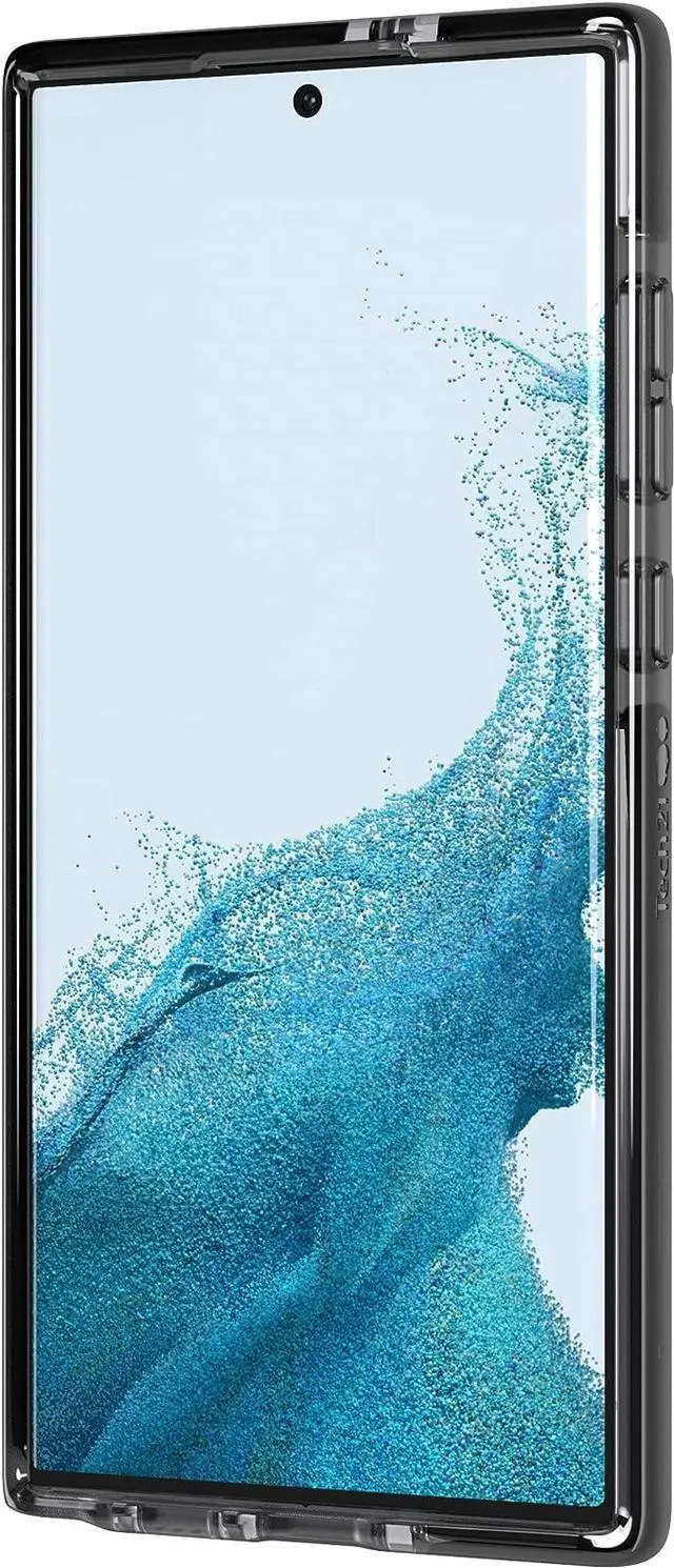 Alt view image 3 of 6 - Tech 21 EVOCHECK Multi Drop 16 FT / 4.9M  Impact Tested  Phone Protection Clear Black Case For Samsung Galaxy S22 Ultra