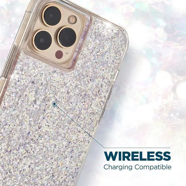 Alt view image 5 of 6 - Case Mate TWINKLE 10 FT 3M Drop Protection Silver Case For 13 Pro