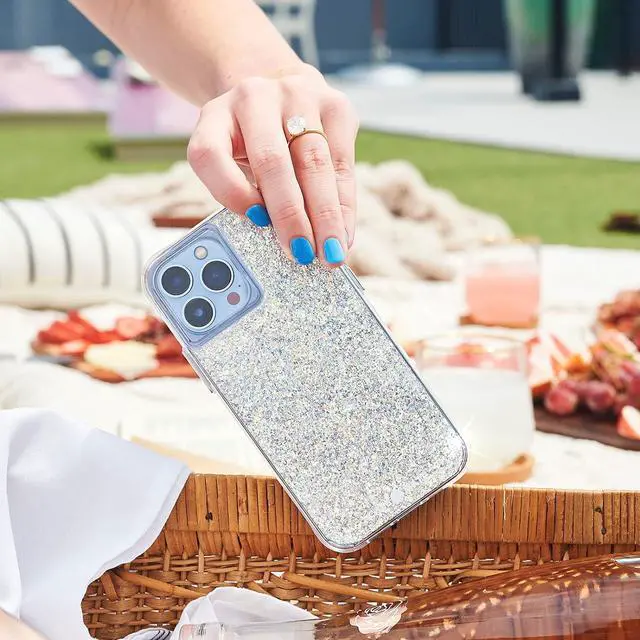 Alt view image 6 of 6 - Case Mate TWINKLE 10 FT 3M Drop Protection Silver Case For 13 Pro