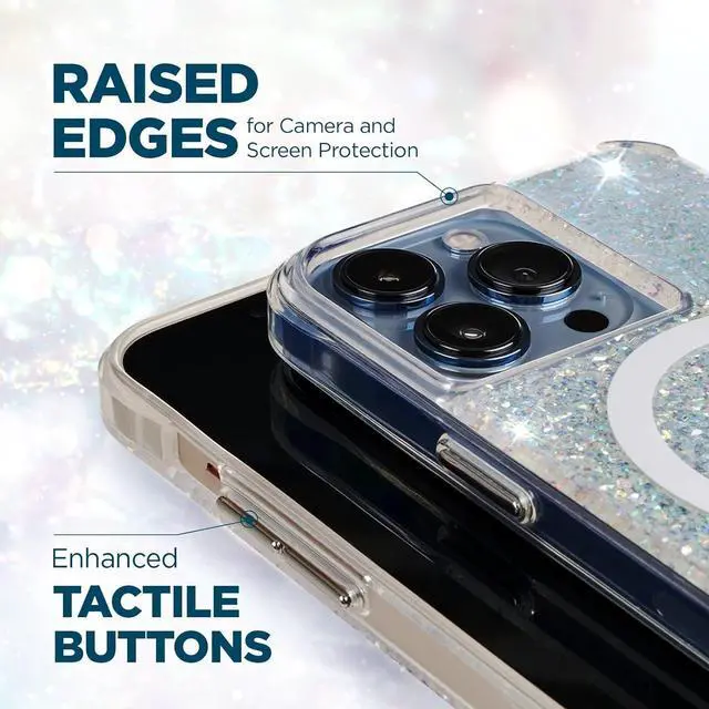 Alt view image 2 of 6 - Case Mate 10 FT / 3M Drop Protection Built - In Antimicrobial Twnkle Star Dust Case For iphone 13 Pro / iphone 12 Pro Max (iphone 6.7")Case Mate 10 FT / 3M Drop Protection Built - In Antimicrobial Twn