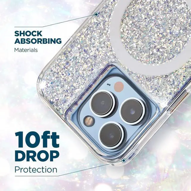 Alt view image 3 of 6 - Case Mate 10 FT / 3M Drop Protection Built - In Antimicrobial Twnkle Star Dust Case For iphone 13 Pro / iphone 12 Pro Max (iphone 6.7")Case Mate 10 FT / 3M Drop Protection Built - In Antimicrobial Twn