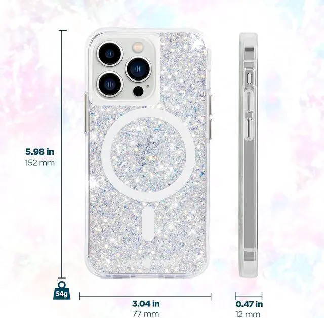 Alt view image 5 of 6 - Case Mate 10 FT / 3M Drop Protection Built - In Antimicrobial Twnkle Star Dust Case For iphone 13 Pro / iphone 12 Pro Max (iphone 6.7")Case Mate 10 FT / 3M Drop Protection Built - In Antimicrobial Twn