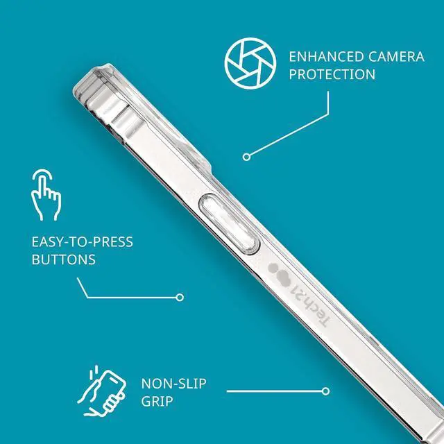 Alt view image 4 of 6 - Tech 21 12 FT 3.6M Multi Drop Imoact Tested Clear Case For iphone 6.1" 2022