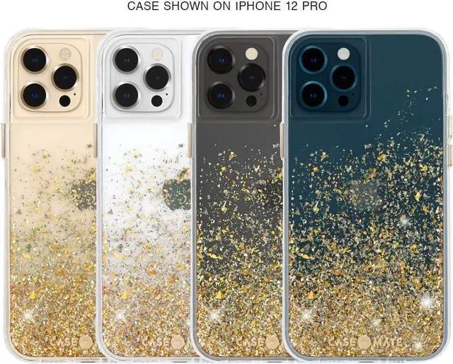 Alt view image 3 of 5 - Case Mate With/ Avec Micropel Antimicrobial Protection 10 FT Drop Protection Twinkle Ombre Case For iphone 12/ iphone 12 Pro