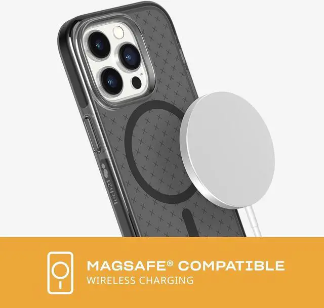 Alt view image 3 of 6 - Tech 21 Flexshock 16 FT 4.9M Multi Drop Impact Tested Maggsafe Comatible Black Case For iphone 14  Pro 6.1" Pro  2022