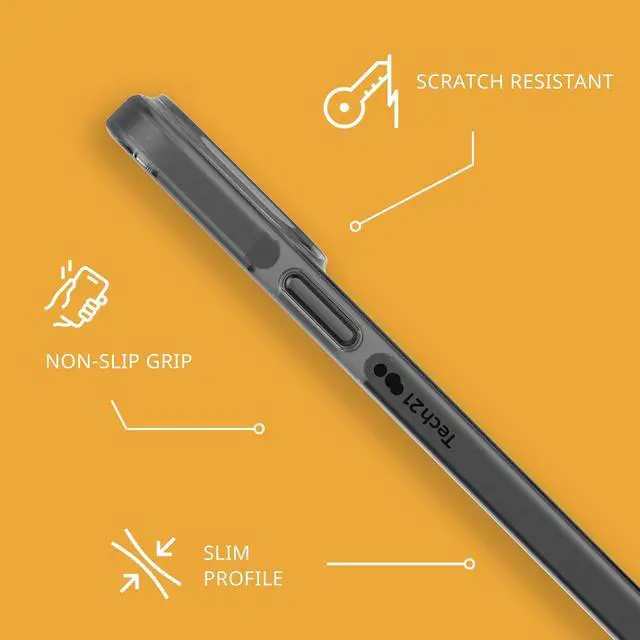 Alt view image 5 of 7 - Tech 21 16 FT 4.9M Multi Drop Impact Tested Case For iPhone 14 Pro Max - Smokey Black