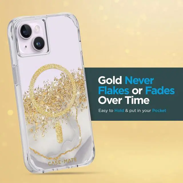 Alt view image 3 of 5 - Case-Mate Karat Marble with MagSafe Case- iPhone 14 Plus - Karat Marble