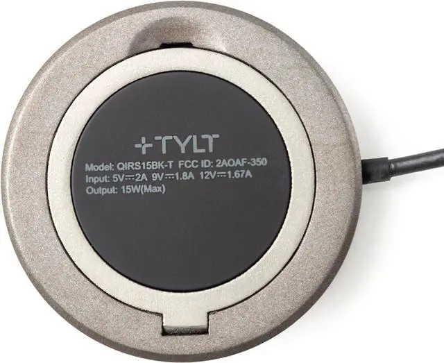 Alt view image 3 of 5 - Tylt 15W Magnetic Wireless Charging Ring Stand