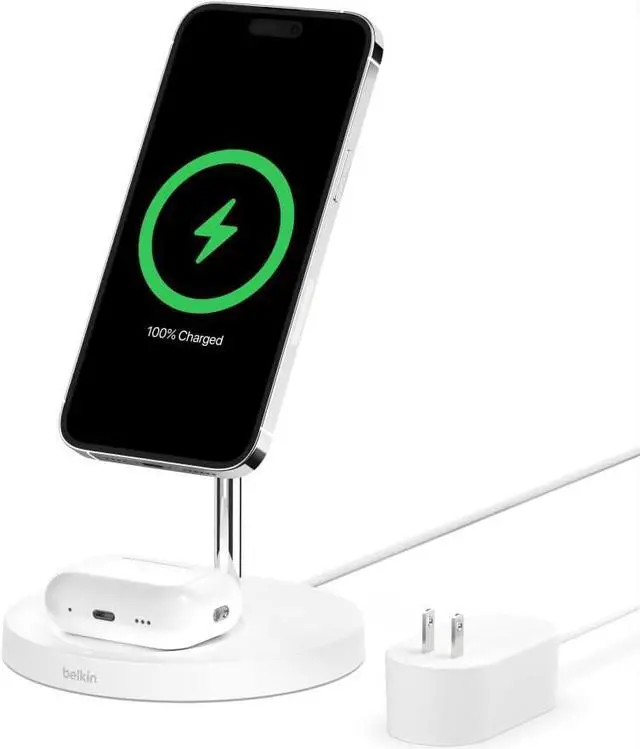 Alt view image 2 of 3 - Belkin Wireless 2in1 Induction Charger WIZ010ttWH