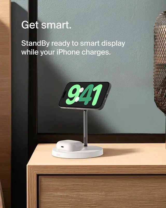 Alt view image 3 of 3 - Belkin Wireless 2in1 Induction Charger WIZ010ttWH