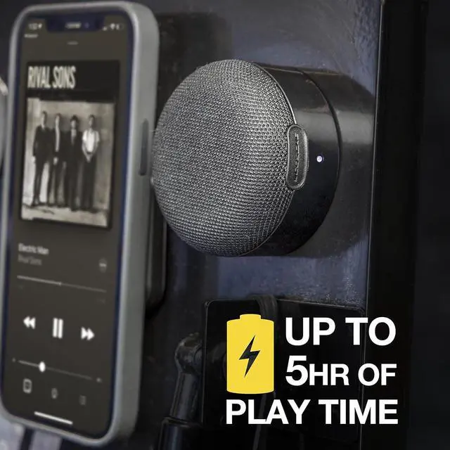Alt view image 3 of 12 - Scosche BoomCan MS Portable Magnetic True Wireless Bluetooth Speaker Compatible with iPhone and Android Devices