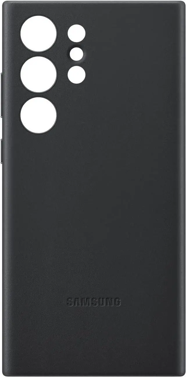 Alt view image 2 of 4 - Samsung Leather Case Black - Samsung Galaxy S23 Ultra