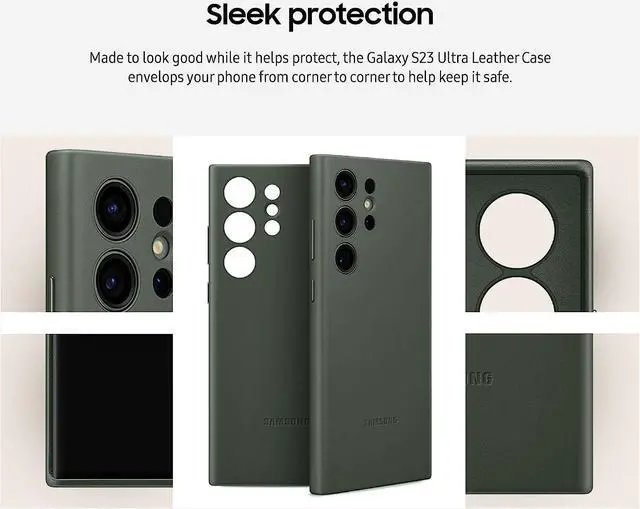 Main image of Samsung Leather Case Black - Samsung Galaxy S23 Ultra