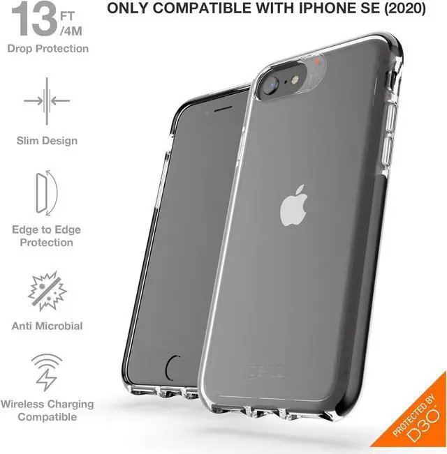 Alt view image 5 of 5 - Zagg Gear4 Piccadilly Black Case - iPhone SE (2020)/iphone 8/7 5G Compatible